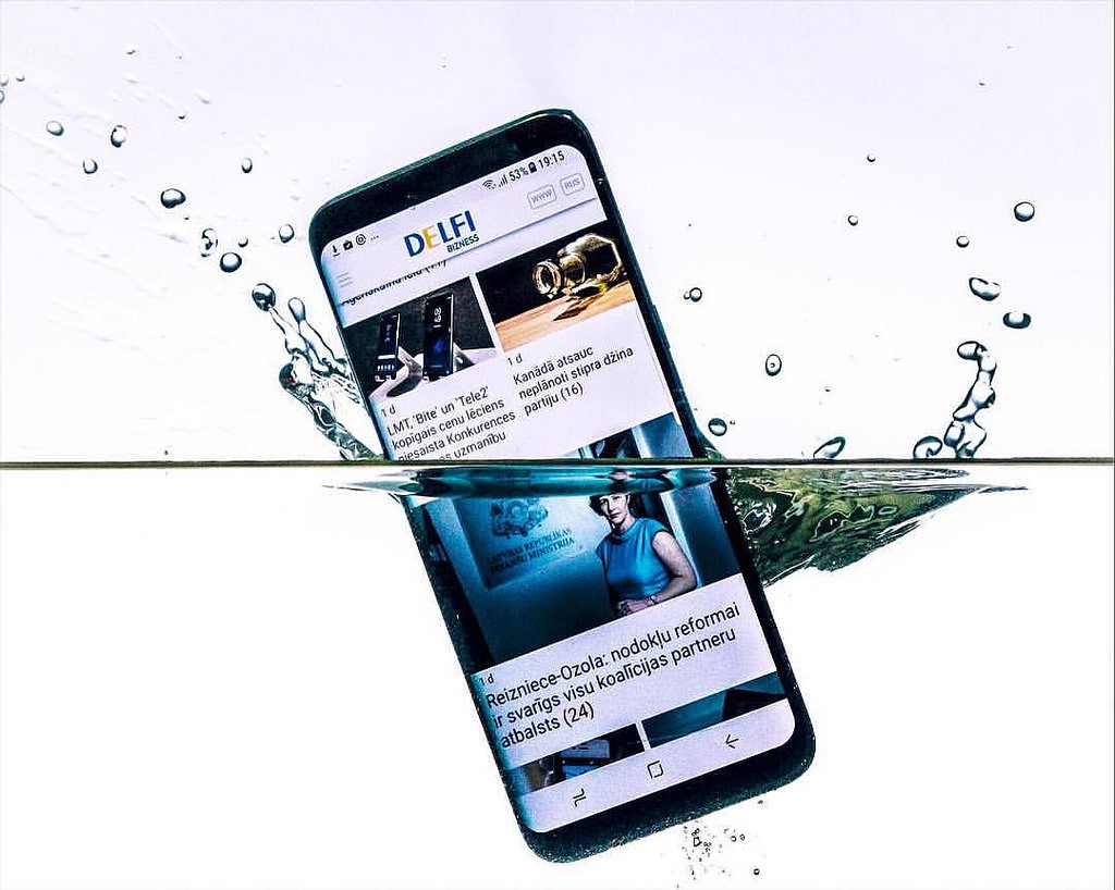 Smartphone tombé dans l